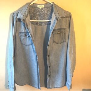 100% Cotton chambray shirt Size M